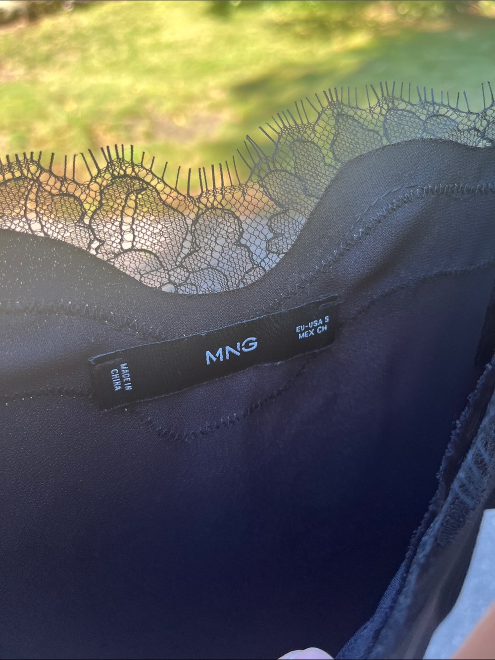 Mango Black Lace Trim Camisole - Picture 2 of 2